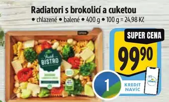 Albert Radiatori s brokolicí a cuketou nabídka