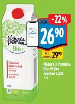 Albert Nature's Promise Bio Mléko čerstvé 3,6 nabídka