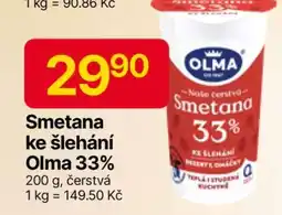 Hruška Smetana ke šlehání Olma 33% nabídka
