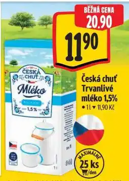 Albert Česká chuť Trvanlivé mléko 1,5% nabídka