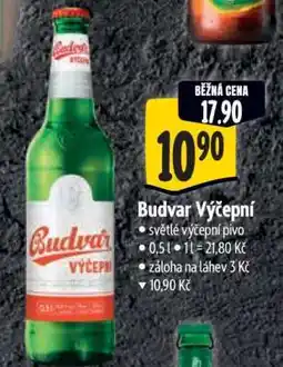 Albert Budvar výčepní nabídka