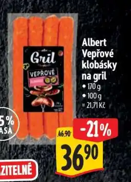 Albert Albert Vepřové klobásky na gril nabídka