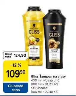 Tesco Gliss Šampon na vlasy nabídka