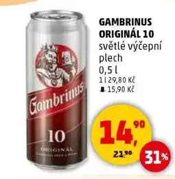 Penny Market Gambrinus Originál 10 nabídka