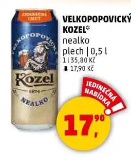 Penny Market Velkopopovický Kozel nealko nabídka