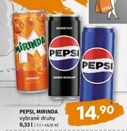 Terno Pepsi, Mirinda nabídka