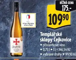 Albert Templářské sklepy Čejkovice nabídka