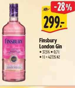 Albert FINSBURY London Gin nabídka