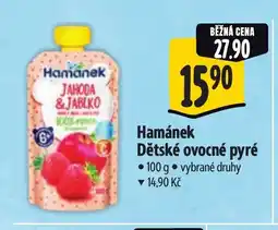 Albert Hamánek Dětské ovocné pyré nabídka