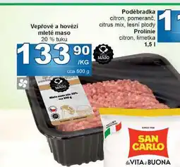 Jip Vepřové a hovězí mleté maso 20% tuku 1kg nabídka