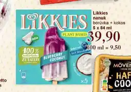 Jip Likkies nanuk borůvka + kokos 5 x 84 ml nabídka