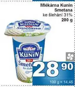 Jip Kunin Smetana ke šlehání 31% 200 g nabídka