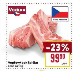 Billa Vepřový bok špička cena za 1 kg nabídka