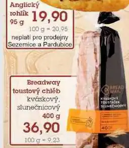 Jip Breadway toustový chléb 400g nabídka