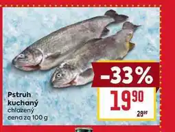 Billa Pstruh kuchaný chlazený cena za 100g nabídka