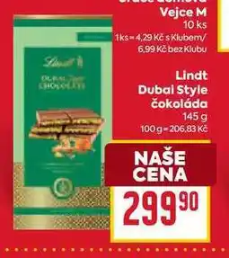 Billa Lindt Dubai Style čokoláda 145 g nabídka