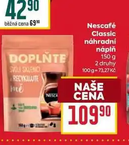 Billa Nescafé Classic náhradní náplň 150 g nabídka