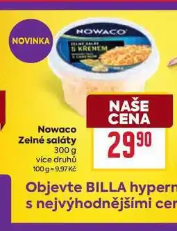 Billa Nowaco Zelné saláty 300 g nabídka