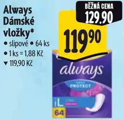 Albert Always Dámské vložky nabídka