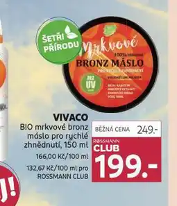 Rossmann Vivaco bio mrkvové bronz máslo nabídka