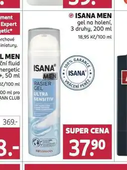 Rossmann Isana men gel na holení nabídka