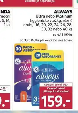 Rossmann Always hygienické vložky nabídka