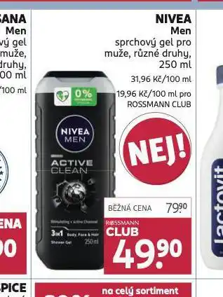 Rossmann Nivea men sprchový gel nabídka