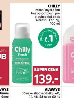 Rossmann Chilly intimní mycí pěna nabídka