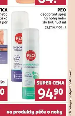 Rossmann Peo deodorant sprej na nohy a do bot nabídka