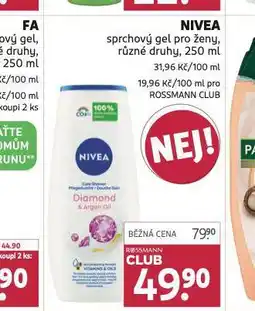 Rossmann Nivea sprchový gel nabídka