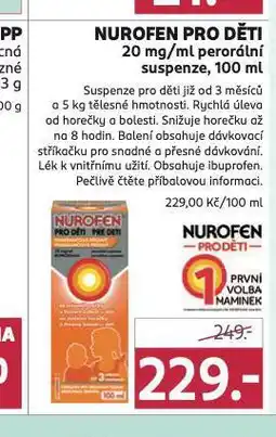 Rossmann Nurofren pro děti nabídka