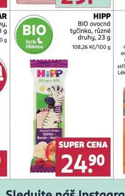 Rossmann Hipp bio ovocná tyčinka nabídka