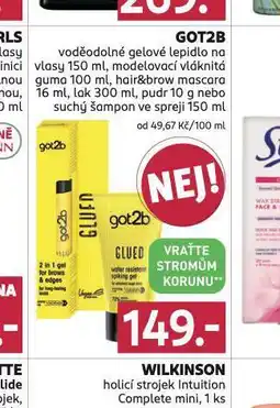Rossmann Got2b gelové lepidlo na vlasy, modelovací guma, lak, suchý šampon nabídka