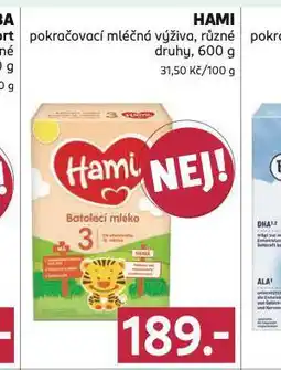 Rossmann Hami pokračovací mléčná výživa nabídka