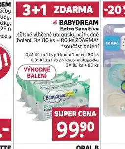 Rossmann Babydream dětské vlhčené ubrousky nabídka