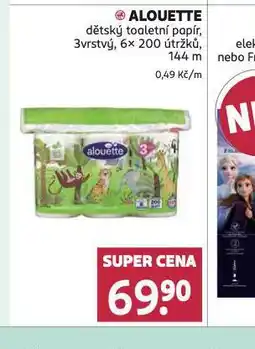Rossmann Alouette dětský toaletní papír nabídka