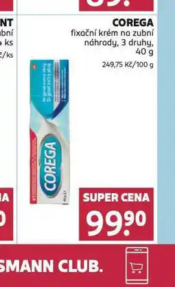 Rossmann Corega fixační krém nabídka