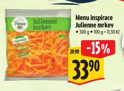 Albert Menu inspirace Julienne mrkev nabídka