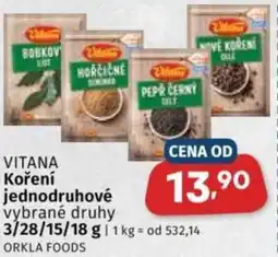 Coop VITANA Koření jednodruhové nabídka