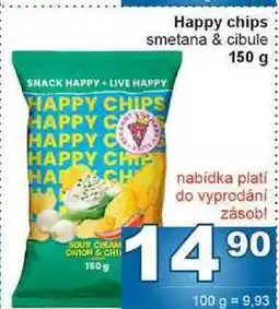 Jip Happy chips smetana & cibule 150g nabídka