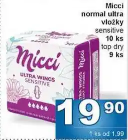Jip Micci normal ultra vložky sensitive 10 ks nabídka