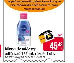Teta Nivea dvofázový odličovač nabídka