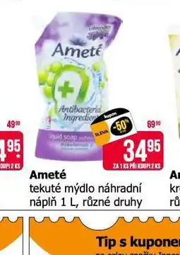Teta Ameté tekuté mýdlo náhradní náplň nabídka