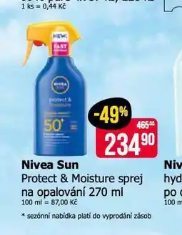Teta Nivea sun sprej na opalování nabídka