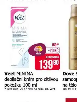 Teta Veet minima depilační krém nabídka