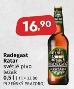 Coop Radegast Ratar světlé pivo ležák nabídka
