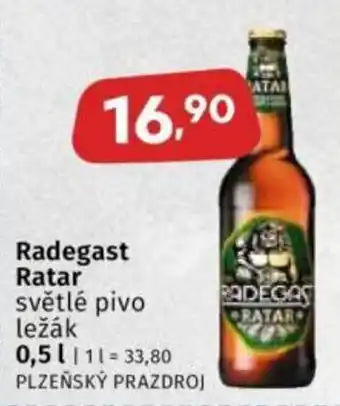 Coop Radegast Ratar světlé pivo ležák nabídka