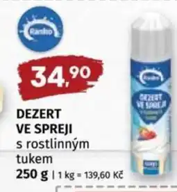 Coop Ranko Dezert ve spreji s rostlinným tukem nabídka