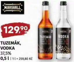 Coop Tuzemák, vodka nabídka