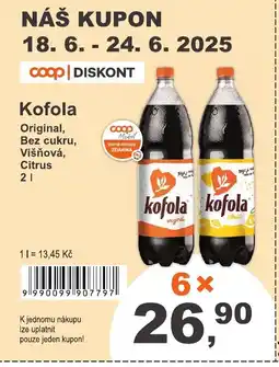 COOP DISKONT Kofola nabídka